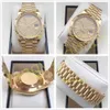 With Box Papers Top Quality Watch 40mm Day-Date Prident 18k Yellow Gold JAPAN Movement Automatic Mens Men's Watche B P Maker282H