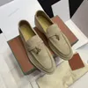 Lp pianas loafers kvinnor män klänning skor det designer lyx mode män affärsläder platt låg topp mocka ko läder oxfords casual moccasins lat sko storlek 35-45