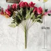 Konstgjord rosen Silk Vivid Hight Quality Bouquet Fake Flower Bridal Holding Flowers Home Wedding Decoration Flores S