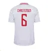 2024 Dinamarca Euro Cup Futebol Jerseys 24/25 KJAER MAEHLE CHRISTENSEN JENSEN Camisa da seleção nacional BRAITHWAITE ERIKSEN DOLBERG YURARY HOJBJEG Uniforme de futebol