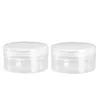 Bouteilles de stockage 80ml Soins de la peau Masque facial Pots Couvercle en plastique Capuchon en aluminium Conteneur de maquillage Vide Large bouche Bouteille PET Pots de crème cosmétique