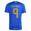 2024 Di Maria Mens Player Soccer Jerseys Martinez Romero de Paul Mac Allister J.Alvarez Tagliafico Home Away Football Shirts Shirts Uniformen