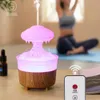 Portable Air Humidifier Aromatherapy Lamp Light Water Drops Diffuser with Romote Control Fragrance Oil Diffuser Decor for Home 240321