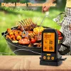 Jauges Nouveaux thermomètres à viande numériques sans fil cuisson à distance thermomètre de gril de Barbecue avec double sonde pour four fumeur Grill BBQ