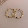 Hoop Earrings 2024 Classic Big Circle Round for Women's Fashion Statement Golden Punk Charm Party Jewelry