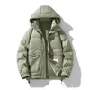 Ueteey 2023 nova jaqueta de inverno dos homens 80 pato branco para baixo quente grosso sólido com capuz masculino parkas fi ao ar livre casual masculino puffer casaco d0af #