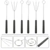 Set di stoviglie da 6 pezzi Fork al cioccolato BBQ Strumenti di forno strumenti di immersione in acciaio inossidabile FORCHI