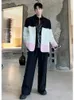 Splice Farbe Anzug Mantel Männer Koreanische Fi Lose Beiläufige Vintage Streetwear Trend Leistung Kleinen Anzug Mantel Herren Blazer Jacke u2r5 #