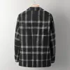 Nuovo uomo Fi Gentleman British Fi Trend Casual Tutto Plaid Slim-fit coreano Versi Officiating Wedding Blazer y4PA #