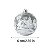 Christmas Decorations 6pcs Transparent White Snow Ball Pine House Elk Snowflake PVC Painted Balls Xmas Tree Hanging Ornament Year Party