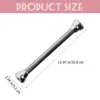 Shower Curtains Window Rod Stainless Steel Pole Curved Tension 24-36 Spring Matte Black