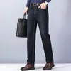 2023 uomini di marca dritto elastico Cott Jeans Uomo Fi Busin casual stile classico Jean Denim Pantaloni Pantaloni Big Size28-40 f1dI #