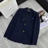 Women's Trench Coats Designer Brand Spring/Summer New Nanyou Pra High End, Simple and Versatile, Elegant Style, Button Letter Flip Collar, Suit Coat for Women S46i