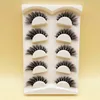 Nya 3D Mink Eyelashes Cat Lashes 5 par Winged Wispy Natural False Makeup Fox Eye Faux Mink Eyelashes 683