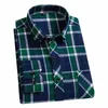 Hoge kwaliteit heren flanel 100% cott Lg geruit overhemd voor lente herfst reizen thuis vrije tijd comfort groot formaat S-4XL- 5XL-6XL J3Cc#