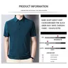 browon New Arrival Summer Men T-shirt Casual Thin Turn-down Collar Tshirt Short-sleeved Solid Color Oversized T Shirt l2sl#