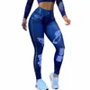 Xshape Booty Lifting Leggings para mujeres Cintura elástica Slim Denim Pantalones recortados Ropa femenina Deportes al aire libre Sexy usando Trous p3OP #