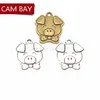 Encanto de cerdo encantador de bronce plateado antiguo, colgante de animales apto para hacer pulseras, accesorios de joyería, accesorios DIY 20 16mm D936288I