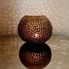 Candle Holders Coconut Shell Wood (Set Of 3) With Scented Tealight Candles - Boho Decor Votive