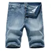 2023 Sommer Neue Herren Denim Shorts Klassische Schwarz Blau Dünne Secti Fi Slim Busin Casual Jeans Shorts Männliche Marke A4k3 #