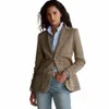 2024 Ny Herringbe Women's Jacket Busin Casual Single Breasted V-halsjacka Kvinnan Kläder Vinterrock för kvinnor Ytterkläder T7O3#