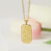 Qitian Ayatul Kursi Tag | Women Necklace Stainless Steel Pendent Gold Chain Ramadan Muslim Gift For Jewelry 240328