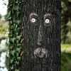 Esculturas Decoración De Caras De Árboles Al Aire Libre, Estatuas Al Aire Libre Anciano Árbol Hugger Corteza Decoración De Cara De Fantasma Arte Divertido De Patio, Decoraciones De Árboles Al Aire Libre