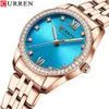 Curren Karien 9086 Women's Diamond Small and Lightweight Steel Band Fashion Waterproof Quartz Watch