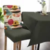 Housses de chaise peinture à l'huile abstraite Vintage géométrique couverture ensemble cuisine extensible Spandex siège housse maison salle à manger