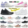 livraison gratuite chaussures de course hommes femmes nuages nova triple noir et blanc nuage rose vif 5 x 3 monstre surfeur cloudstratus rose coureur rouge baskets rapides dhgate.com