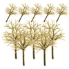 Fleurs décoratives 30 pièces décor à la maison modèle arbre poteau plantes artificielles paysage pour Table de sable Train matériel Miniature faux arbres en plastique