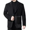 New Men's Fi Busin Casual Gentleman's Double-sided Wool Double-sided Coreano Noite Dr Oficiando Casamento Blazer b1pw #