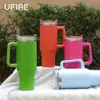 Bouteille d'eau isolée en acier inoxydable de 40 oz heures d'heures de boissons froides - parfait pour le camping en plein air, la randonnée et les voyages