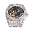 Watch en diamant complet Regarder haut de gamme Full Square Diamond Luminal Hollow Mécanique montre une montre célèbre Simulation identique