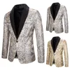 Våren 2024 Mäns sequined Performance Dr Suit Host MC Stu Color Matching Blazer L8ch#