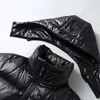 men and Women Thickened Glossy Down Jacket Detachable Hat White Duck Down Coats Windproof Cold Resistant Puffer Jacket r1xh#