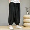 Herrbyxor svart hiphop streetwear mode jogger harem byxor man casual sweatpants male plus size 5xl a011