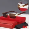 Zeelool Lunettes Designers Lunettes pour hommes Hommes Rétro Métal Lunettes de soleil en bois Femmes Noir Marron Lentille transparente Plein cadre Verre de conduite avec boîte