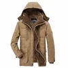 Veste polaire coupe-vent hommes chaud épais coupe-vent manteaux militaires hiver à capuche Parkas vêtements d'extérieur pardessus vêtements de haute qualité J8nI #