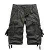 Herrbyxor sommarlast shorts män bomull casual utomhus militär multi-pocket mode kalvlängd plus storlek