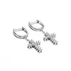 Boucles d'oreilles 1 paire Hip Hop Micro pavé cubique zircone Bling Out croix boucle d'oreille hommes femmes CZ mâle mode bijoux goutte