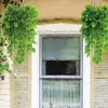 Finto verde floreale Foglia di felce persiana Foglie di vite Decorazione della stanza Appesa Pianta artificiale Foglia di plastica Erba Decorazione della parete del balcone della festa nuziale Ghirlanda 240327