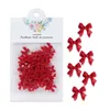 Decorações de arte de unhas 50 unidades/saco amuletos de laço borboleta vermelha joias decoração de manicure strass acessórios de unhas coreanas