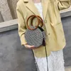 Shoulder Bags Casual Zipper Handbags Straw Woven Women PU Leather Splicing Tassel Crossbody Ladies Daily Messenger