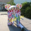 5m 16.4ft lengte kleine opblaasbare olifant met led-licht door contorl kleurrijke opblaasbare olifant