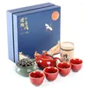 Teaware Sets Gift Box Chinese Tea Set Travel Incense Coils Ceramic Burner Teapot Porcelain Teaset Gaiwan Cups Tool