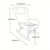 1 шт. кресло-качалка с ножками из массива дерева, подушка из ткани Тедди, кресло для гостиной, спальни и офиса, лучший подарок