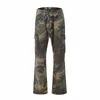 harajuku mäns overall camoue casual trumpet byxor förlorar flerpickar streetwear denim hip hop flare byxor d2if#