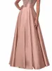 Zanzea Holiday Party Maxi Verts 2023 Summer Women High Weist Lg Silk Satin Skirt shipper Zipper A Line Luttion Light Exclured J8Gr#