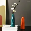 Вазы Современная ваза для цветов Белый Оранжевый Пластиковый горшок-корзина Скандинавское украшение дома для гостиной Композиция с орнаментом